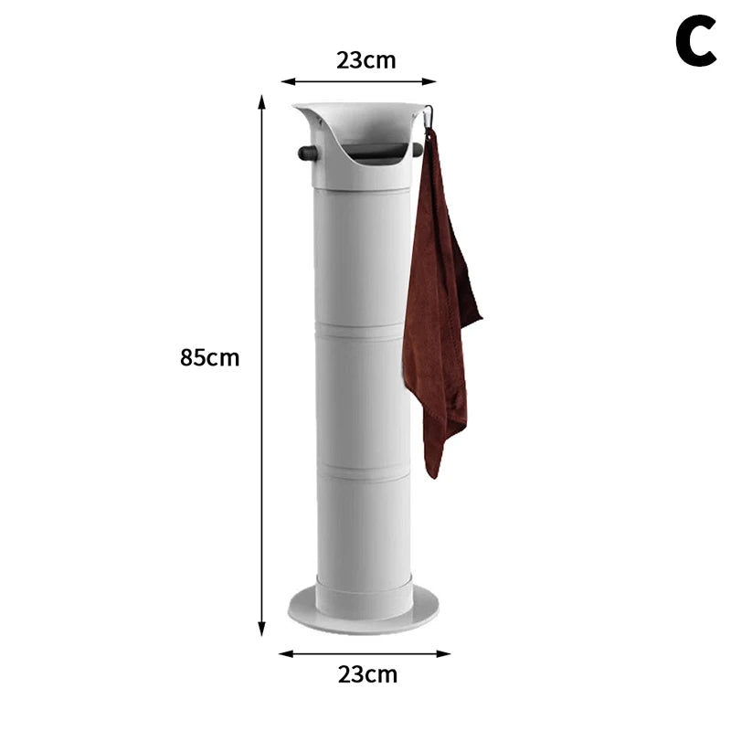 Large Capacity Coffee Knock Box - Professional Espresso Grounds Container with Towel & Tall Stand Design, Easy-Clean