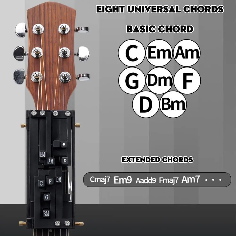 Guitar Aid Chords,Portable Guitar Learning System Teaching Beginner Trainer Practice Tools for Beginners Friends Family Adults