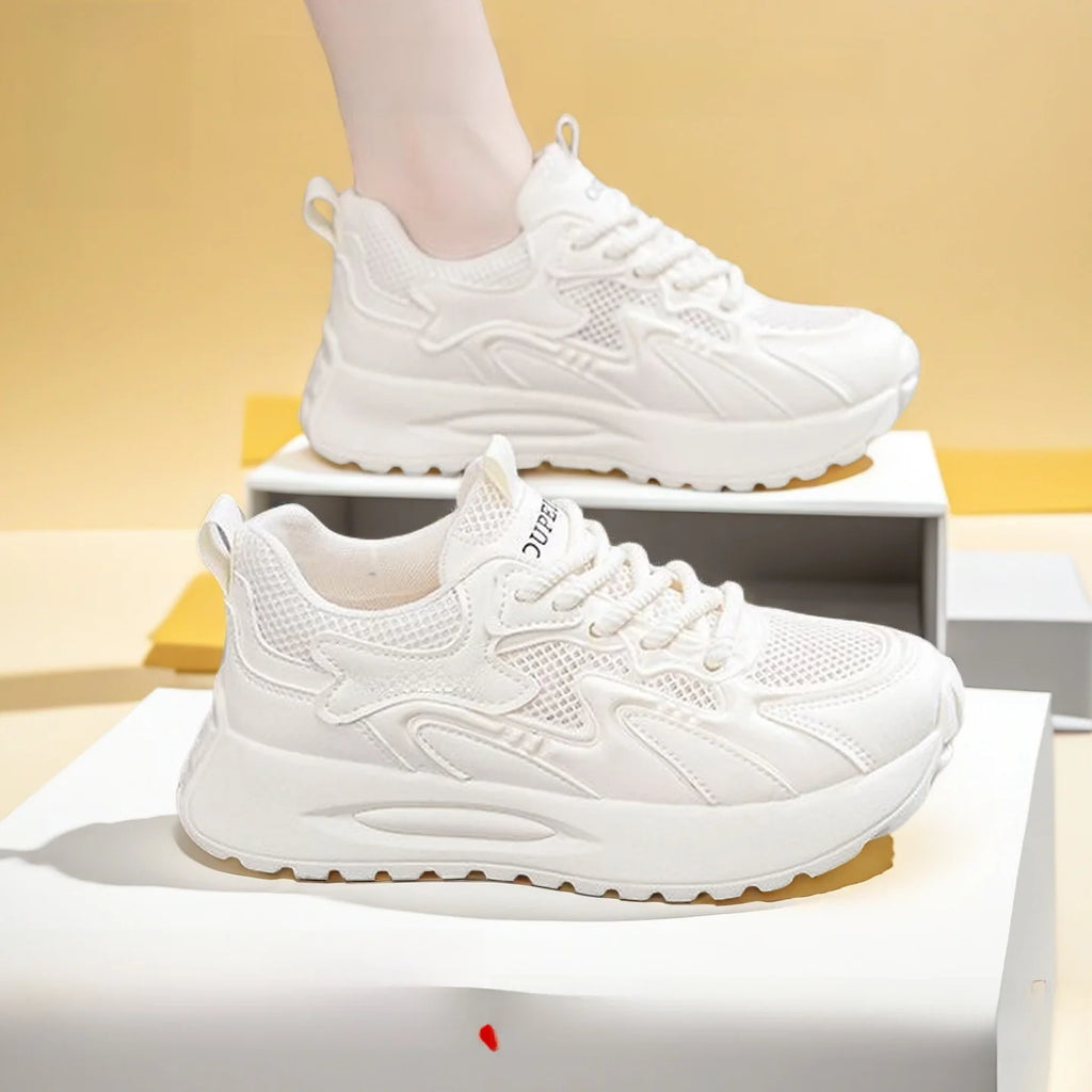Women's Summer Lightweight Breathable Mesh Running Shoes Soft Bottom Casual Low Cut Slip-On Sports Sneakers Fashionable Tasse...
