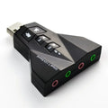 7.1 USB Sound Card External USB Audio Double Adaprter USB To Jack 3.5mm Earphone Micphone for Computer Notebook Win