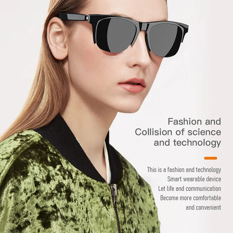 New Smart Bluetooth V5.3 Sunglasses Glasses Call Outdoor Sports Headphones Black Touch Control UV For Men And Women