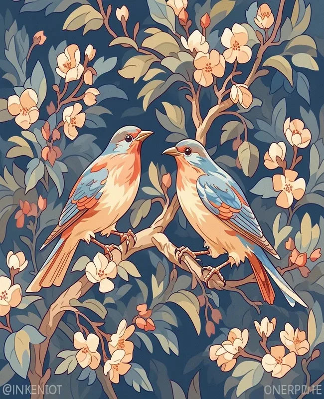 Painting Paints By Numbers Artistic bird illustration Wall Art Crafts Supplies Adults Handmade Paint Kit Canvas Picture