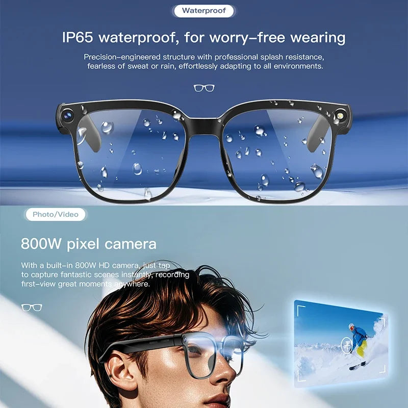 AI Smart Glasses 2026 New Men 800W Camera Color-Changing Translation Glasses Waterproof Call Photo Video Recording Sunglasses - Free Item Weekend (50% off).