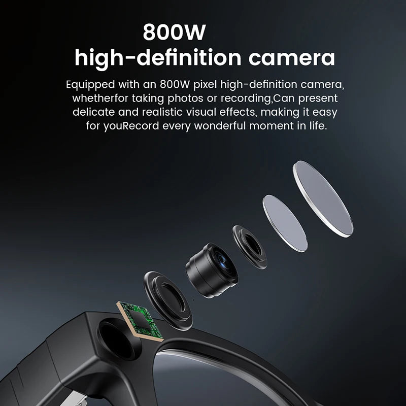E02C Smart Glasses HD Photo Video Record OpenAI Real-time Translation Touch Photochromic Lenses Bluetooth Call Music Glasses