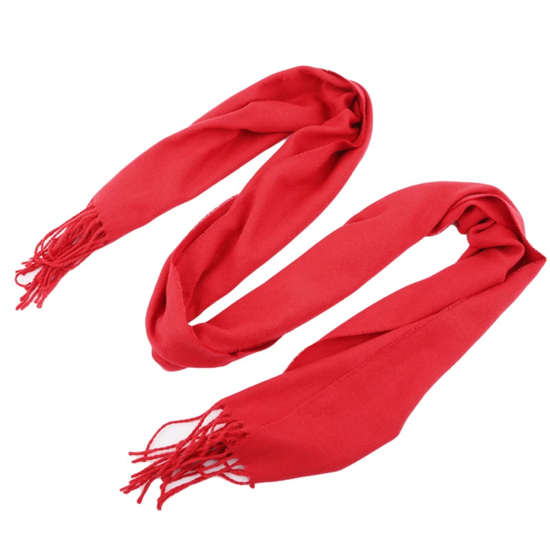 Wool Scarves Winter Soft Warm Cashmere Shawl Thickened Long Tassel Shawl Warm Scarf Fashion Solid Color Women Man Scarf - Free Items Weekend.