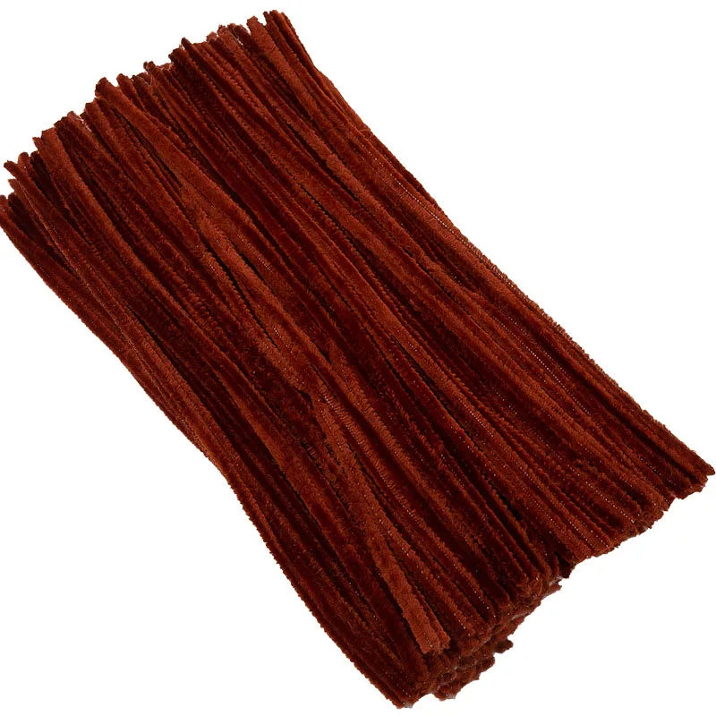 100/200/300/500/1000pcs DIY Plush Chenille Sticks Stem Pipe Cleaner HandCraft part for Spring Xmas Halloween Newyear Easter