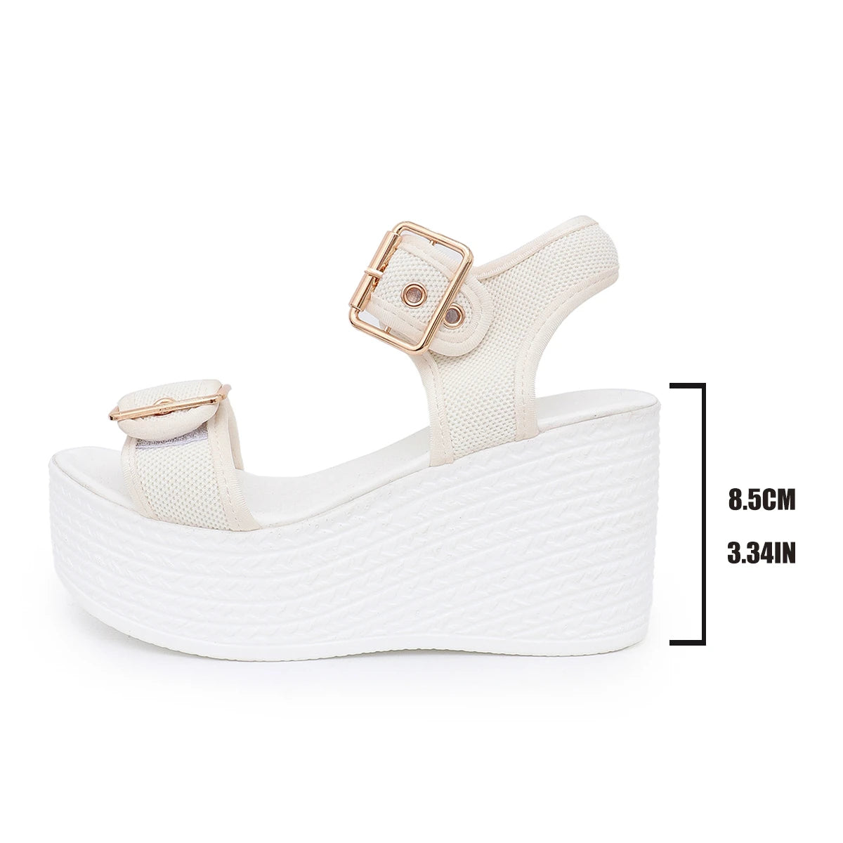 Women Wedge Sandals Thick Bottom Retro Open Toe Ladies Shoes Fashion Platform Plus Size High Heels Sandals Sandalias De Mujer - Free Item Weekend (50% off).
