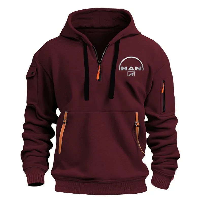 Half zipper Men's Hoodie Sweatshirts Printing New Spring Pullover Sports Top Male Hip-hop street oversized hoodies