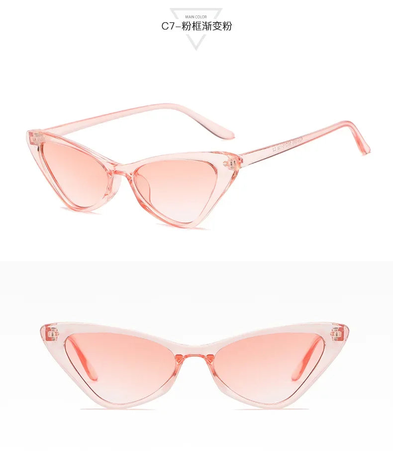 Womens Trendy Cat Eye Sunglasses Men Outdoor Retro Fashion Sun Glasses Goggles Unisex Resin UV400 Protection Sports Sun Shades