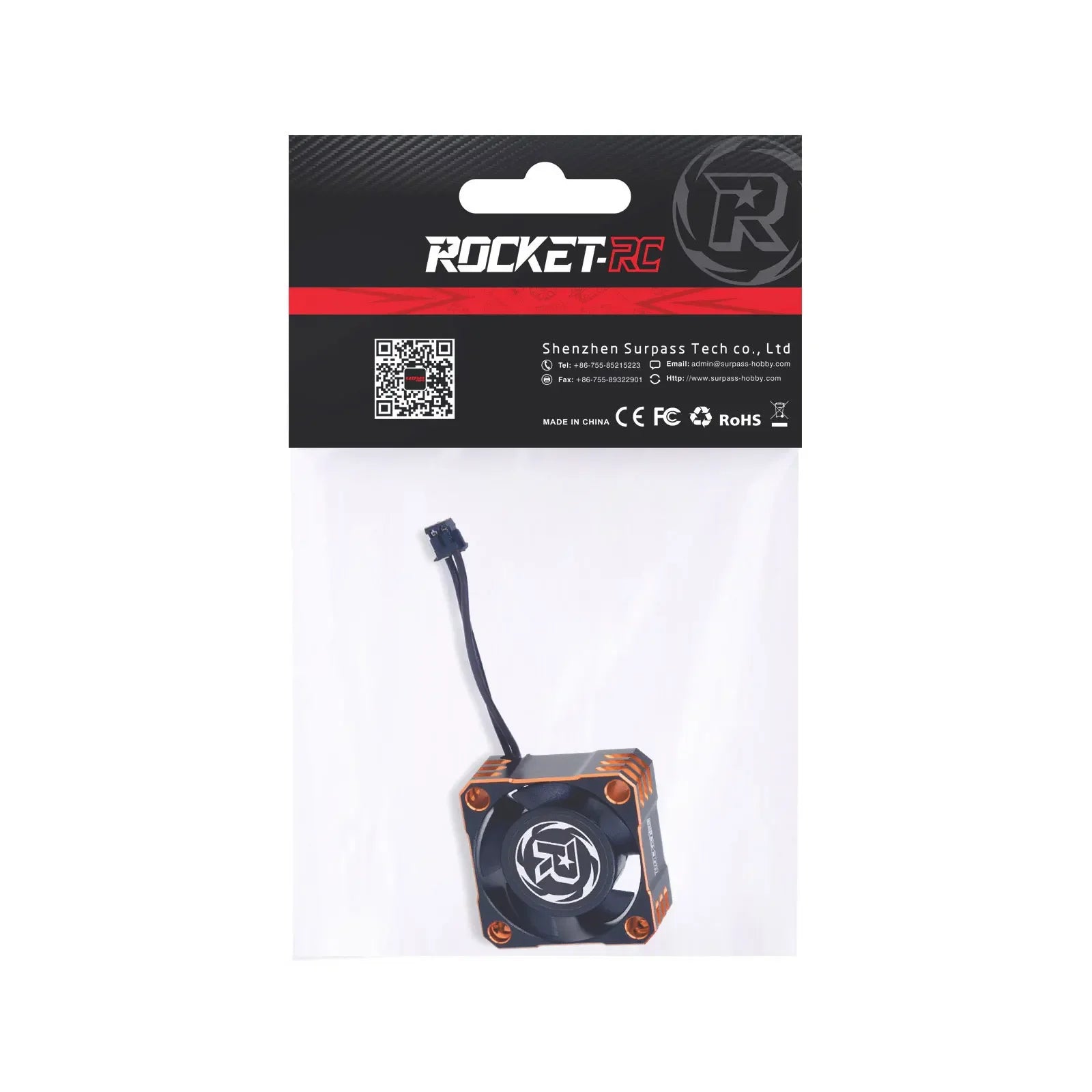 ROCKET-RC 25/30/35/40/50mm Metal Cooling Fan V2 32000/28000/21000/16000/10000RPM for 1/8 1/10 1/12 RC Car 540/550/3650 Motor ESC