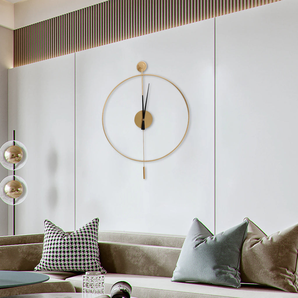Wall Clock with Hollow Design, Silent Quartz Movement, Durable Iron Construction for Home or Office