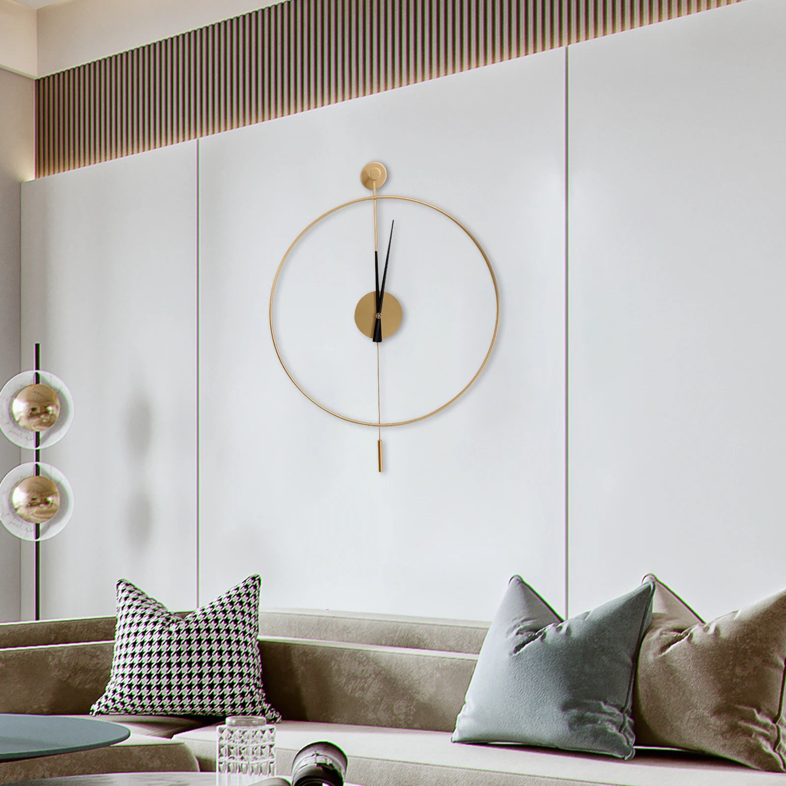 Wall Clock with Hollow Design, Silent Quartz Movement, Durable Iron Construction for Home or Office