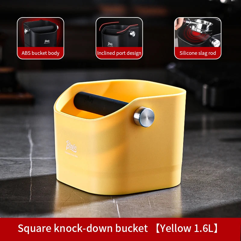 Bincoo Large Capacity Coffee Knock Box Home Use Bar Knock Out Bin for Espresso Machine Waste Grounds ABS Coffee Waste Disposal