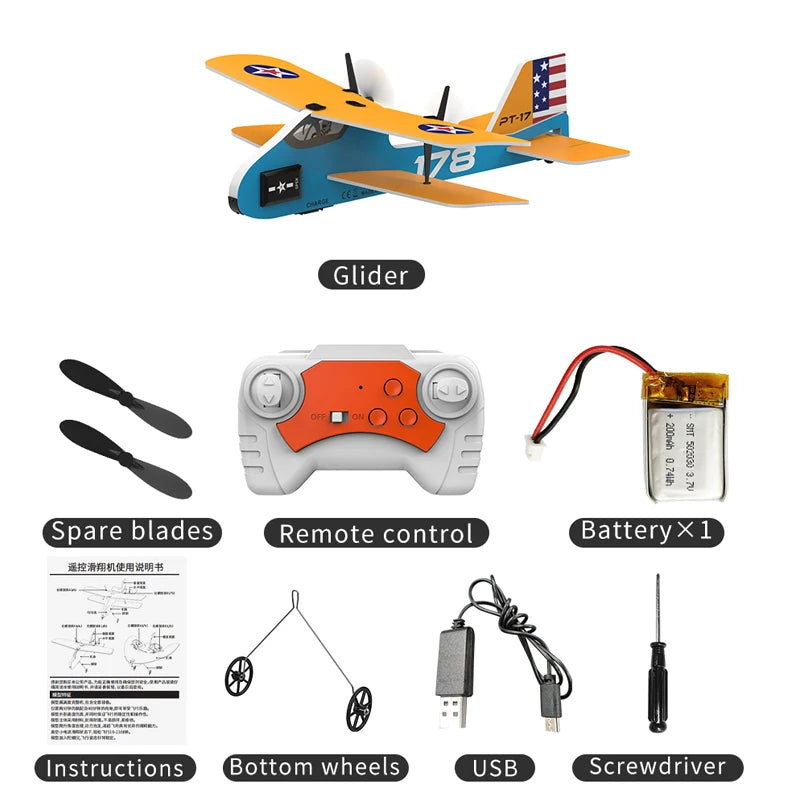 Professional RC Plane 2.4G Radio Remote Control Airplane EPP Foam Aircraft Glider Flying Model Jet Toys For Children Gifts