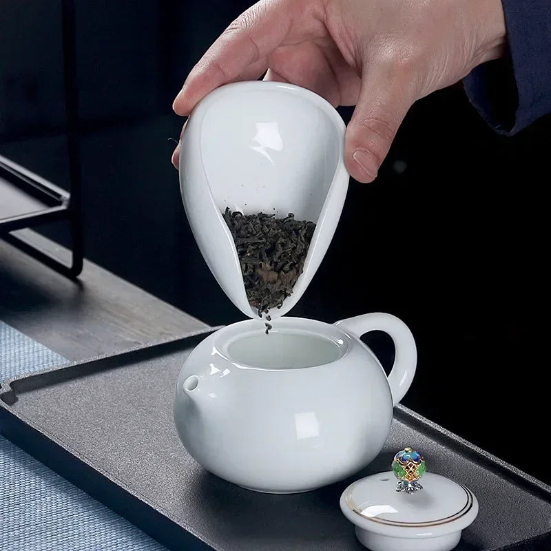Coffee Bean Measuring Cup Ceramic Weighing Tray Coffee Powder Dosage Tray Suitable for Home Cafe Simple Coffee Tray Accessories