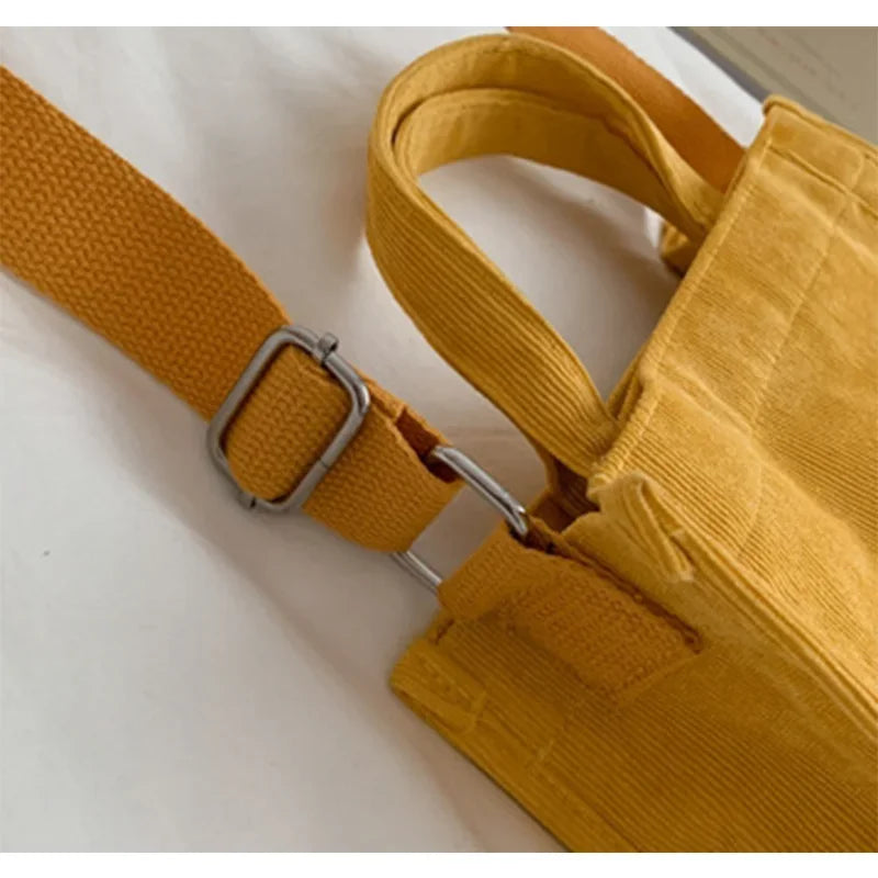 Women Handbag Simple Corduroy Portable Large Capacity HandBag Ins Fashion Trend Small Square Handbag Single Shoulder Bags - Free Items Weekend.