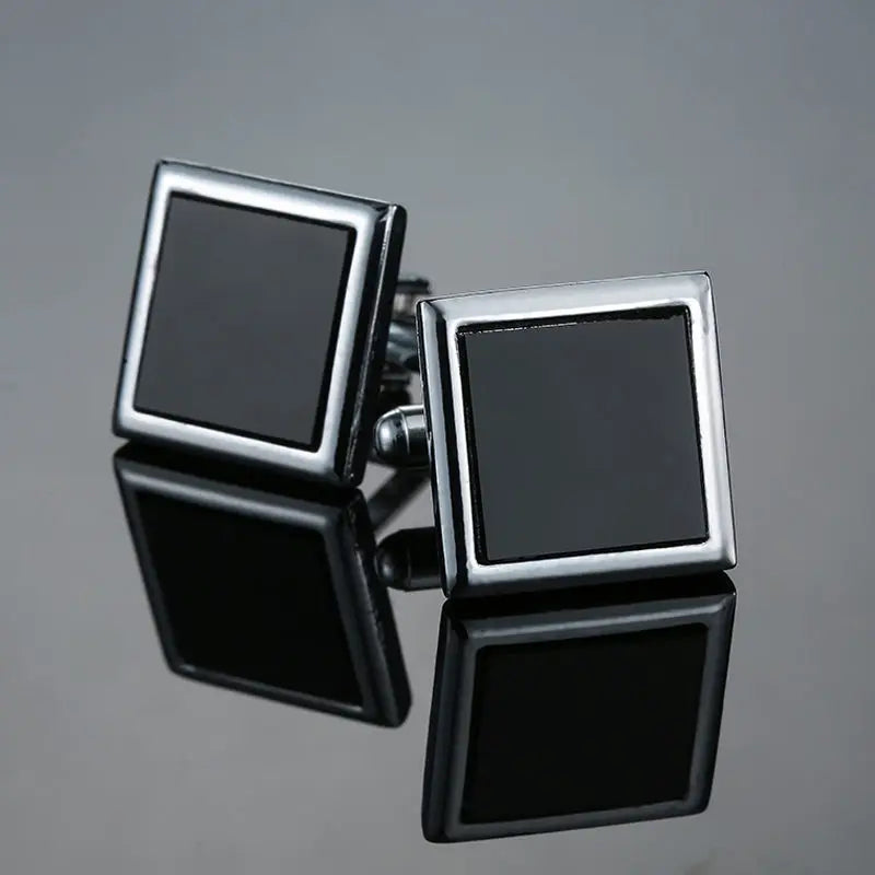 Cufflinks For Men Luxury Silvery Cuffs Retro Metal Cuff Links Mens French Square Button Shirts Business Jewelry Gift For Wedding - Free Item.