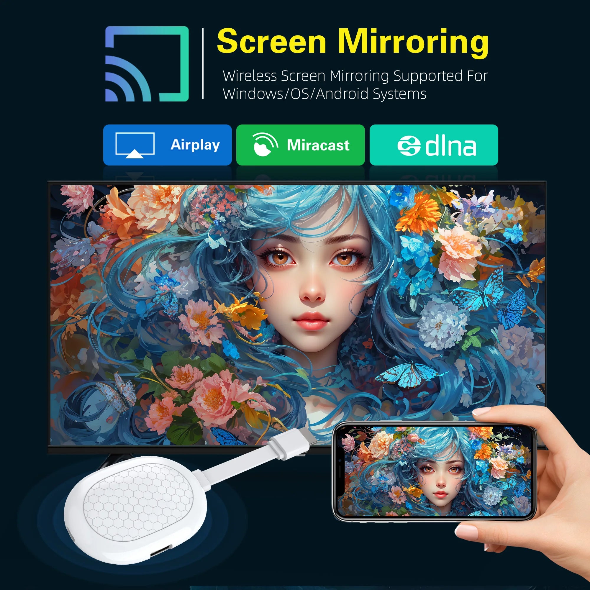 Smart TV stick Android14 Allwinner H313 Mortal Q2S Chromecast Voice remote WiFi6 4K@60fps WiFi6 Blueooth 2GB8GB16GB Streaming