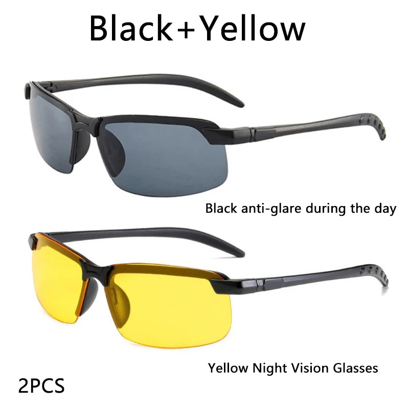 Night Vision Glasses For Women Men Outdoor Sports Oversized Driver Anti-Glare For Night Driving Can With Prescription Glasses