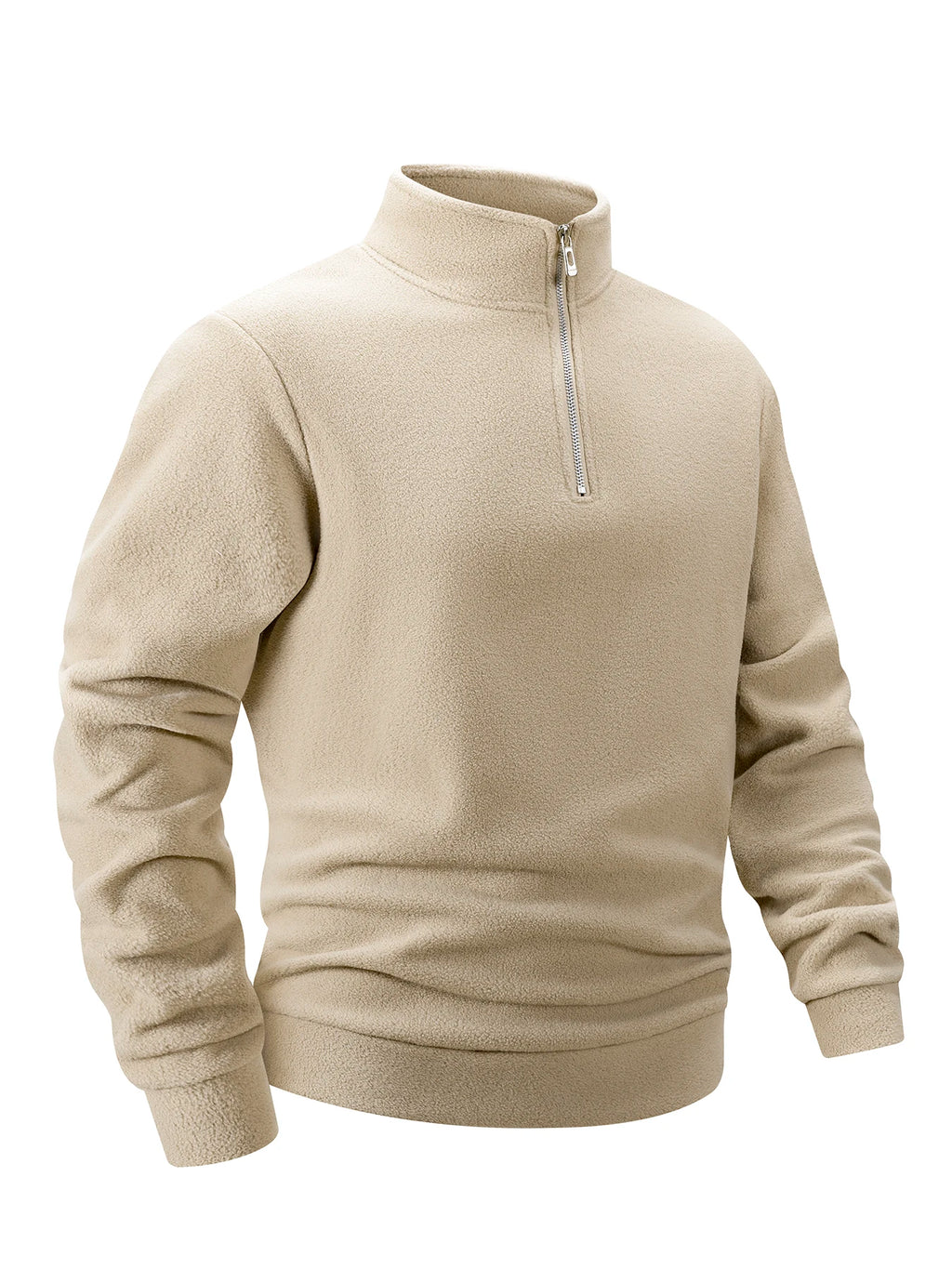 Men's Casual Fleece Half Zip Sweatshirts for Men Mock Neck Pullover Warm Autumn Sweat Shirts Casual Workout Daily Sweaters