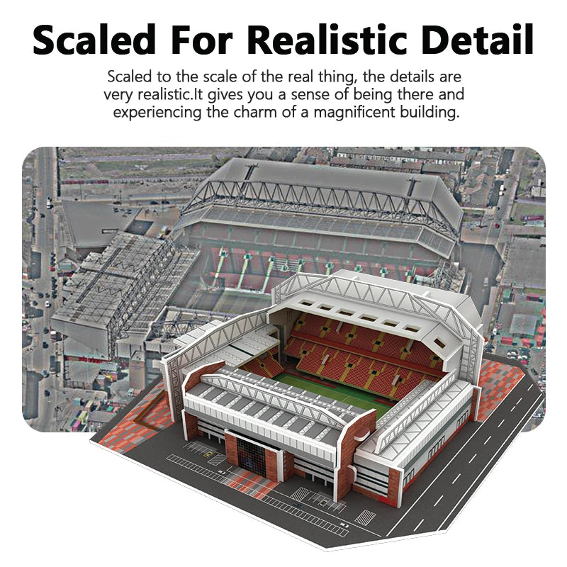 Creative DIY 3D Paper Puzzle Football Field Stadium Assembled Model Educational Toys Jigsaw Puzzle For Kids Fans Gifts