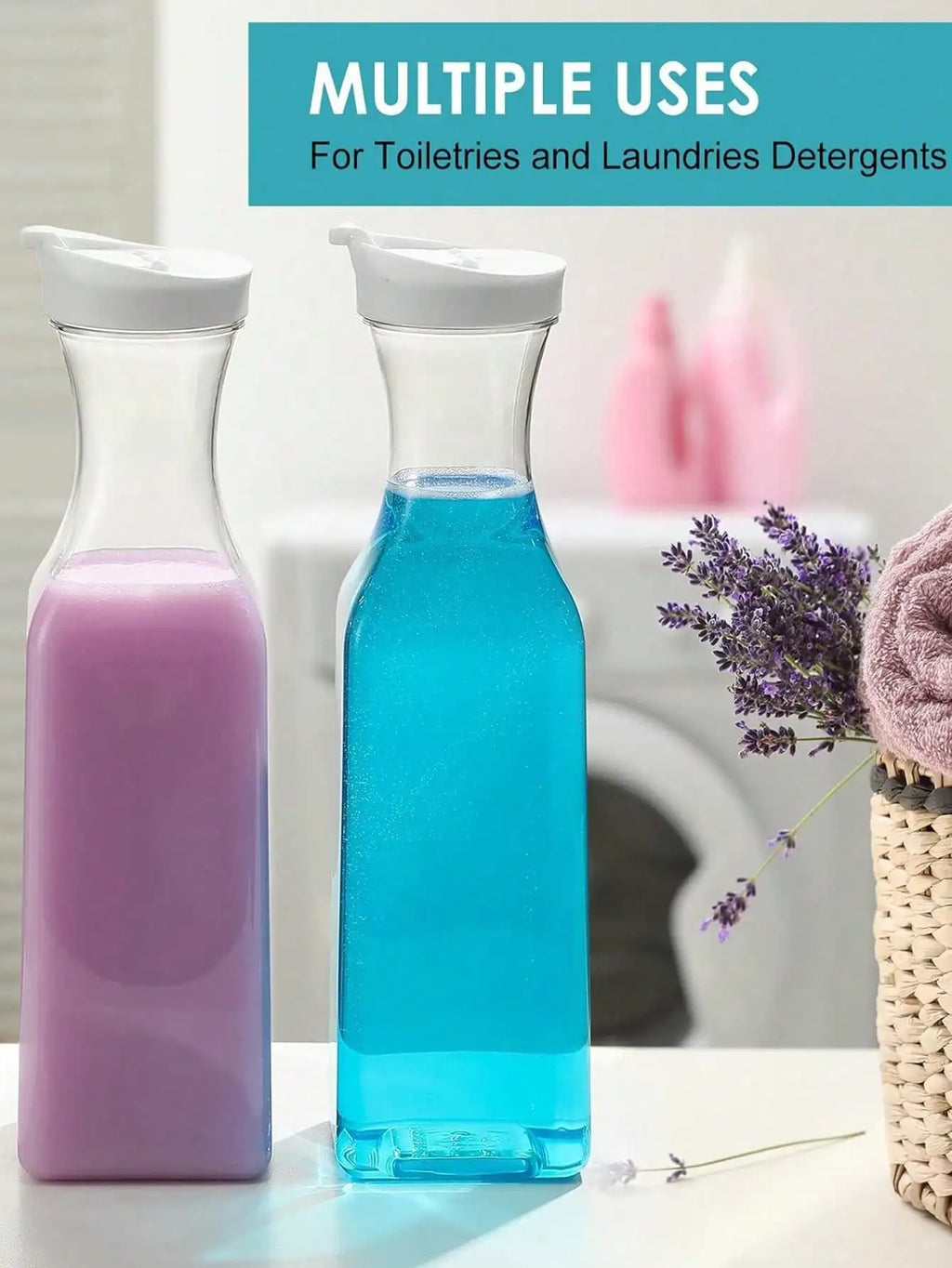 1.5L Elegant Carafe w/ Flip Top - Leak-Proof Juice & Iced Tea Dispenser, Stylish Home Decor for Kitchen, Parties