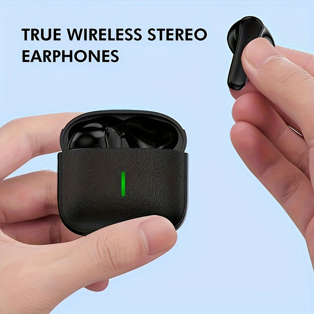 Wireless Earphones With High Bass Stereo Sound, Lightweight Earphones, Type-C Charging,  Suitable For iPhone, Android, Etc, Pad