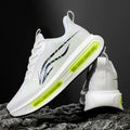 Men's Breathable Running Shoes for All Seasons - Shock-Absorbing Sole, Non-Slip Grip, Geometric Stripe Design, Suitable for Outdoor Jogging, Gym, and Casual Wear