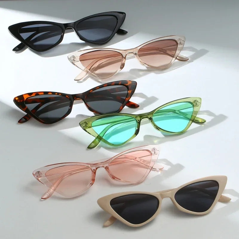 Womens Trendy Cat Eye Sunglasses Men Outdoor Retro Fashion Sun Glasses Goggles Unisex Resin UV400 Protection Sports Sun Shades