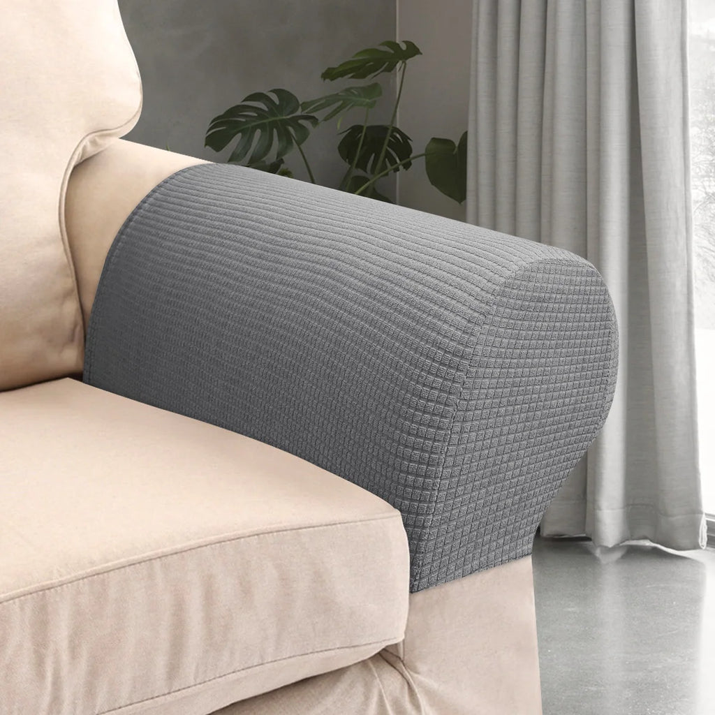Stretch Armrest Covers Set Chair Sofa Arm Protectors Armchair Covers Solid Couch Cover Removable Elastic Armchair Sofa Arm Cover
