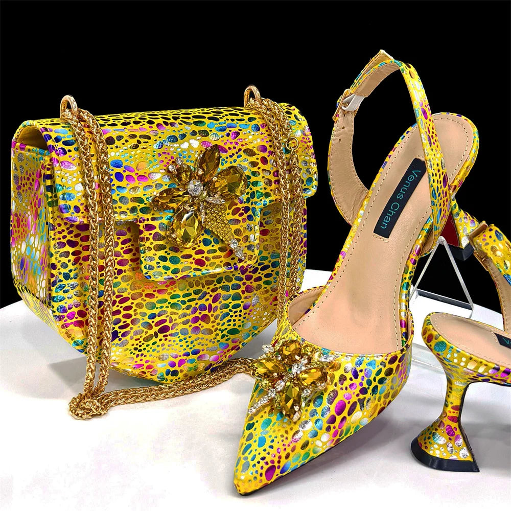 Italian Fuchsia Shoes And Bag Sets HDF1-7. Ships from USA.