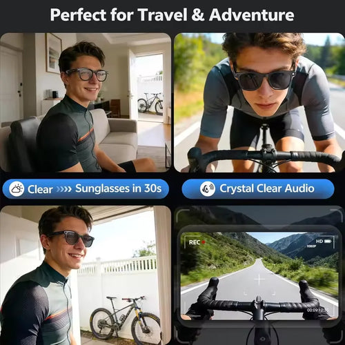 2026 New AI Smart Glasses AI Translation 800W HD Camera 4K Shooting Image Conversation Recording Listening To Music SmartGlasses