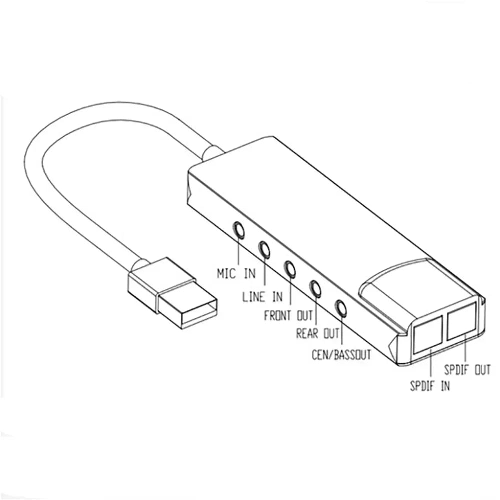 USB Sound Card Aluminium Alloy External Audio Card AC-3 DTS Headphone Adapter Soundcard 7.1 5.1 Channel SPDIF for Laptop Desktop