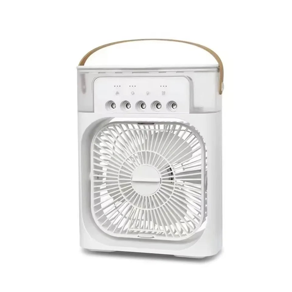 New 3 In 1 Fan AIr Conditioner Household Small Air Cooler LED Night Light Portable Humidifier Air Adjustment Fan Office Home Fan