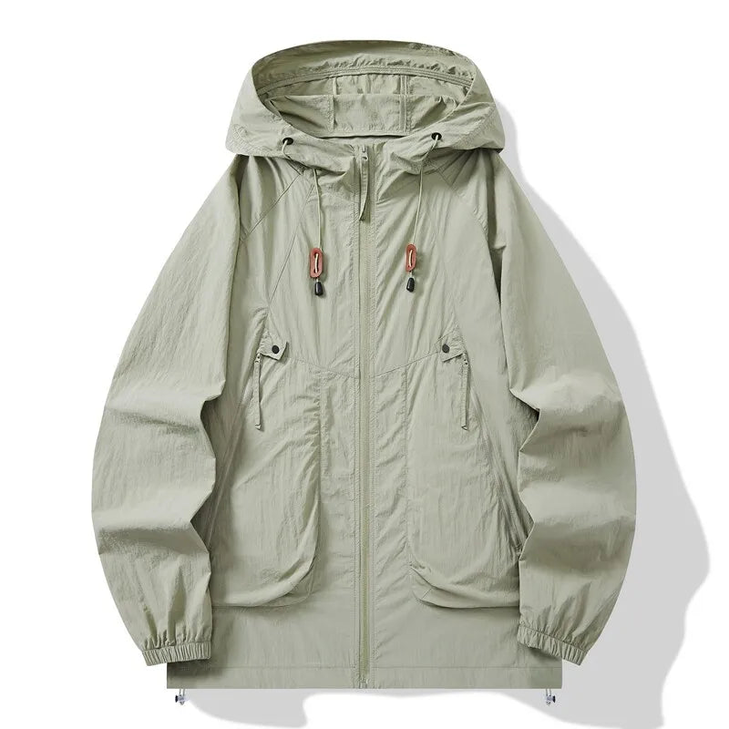 Summer Men's Outdoor Hooded Sun Protect Jackets Man Windbreaker Skin Coats Waterproof Jacket Fishing Rain Couple Camping Outwear
