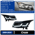 Car Lights For Chevrolet Cruze 2009-2014 Headlamp LED Projetor Head Lamp Daytime Running Light Automotive Body Kits Accessories