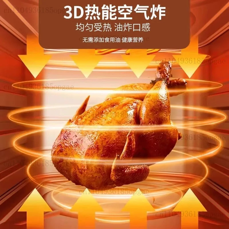 8.5L Air Fryer, Smart Temperature Control Oven, 110V / 220V Household Transparent All-glass Pot, Fully Automatic Electric Fryer