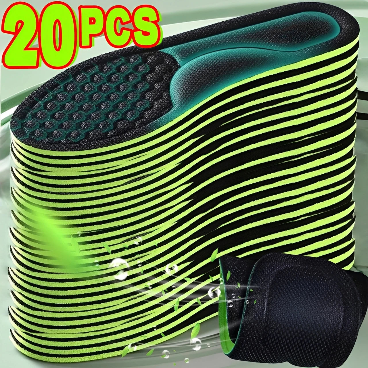 Memory Foam Insoles Foot Pain Relief Absorbs Sweat Soft Antibacterial Shoe Accessories