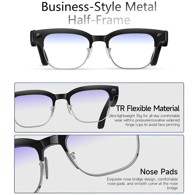 Smart Glasses 800W Camera 2026New Technologies Video Recording AI Photo Recognition Bluetooth Calls Voice Translation Sunglasses