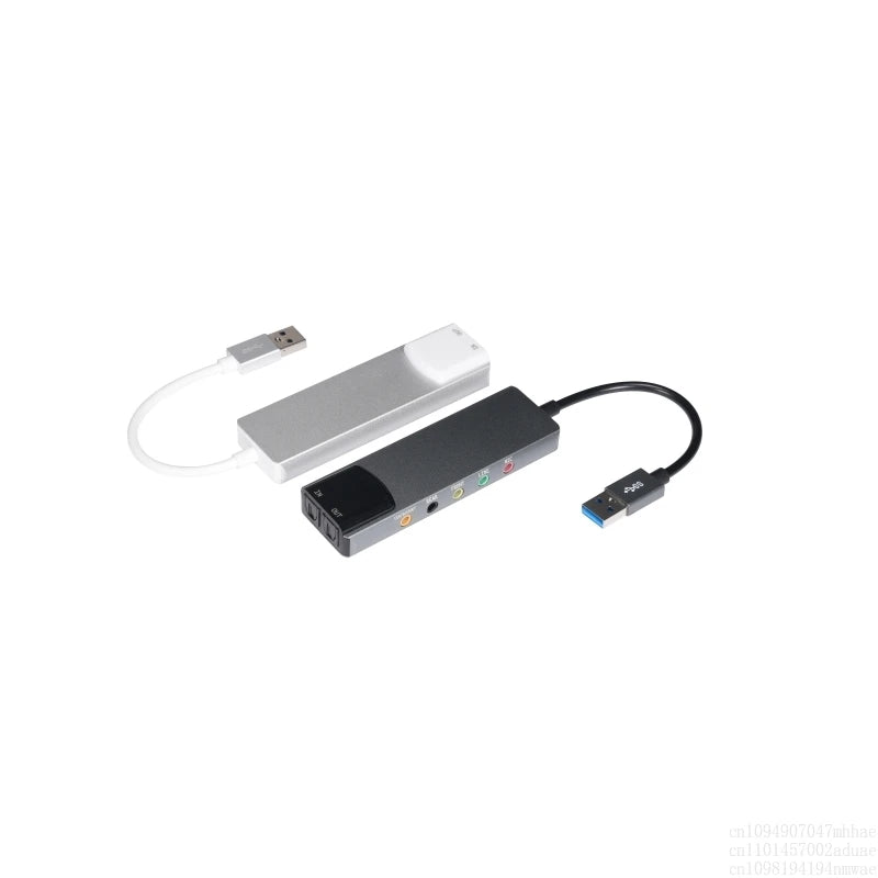 USB laptop desktop computer external sound card USB aluminum alloy fiber optic sound card with cable