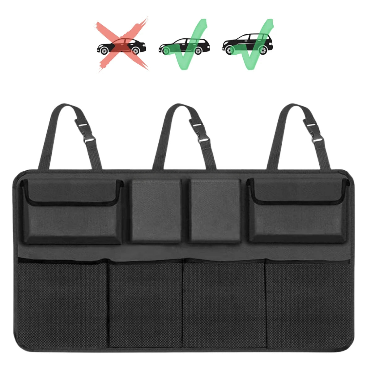 Car Organizer Backseat Hanging Organizer Kit With Large Storage Bag Super Capacity Trunk Organizer For SUV Truck Van Save space - Free Item