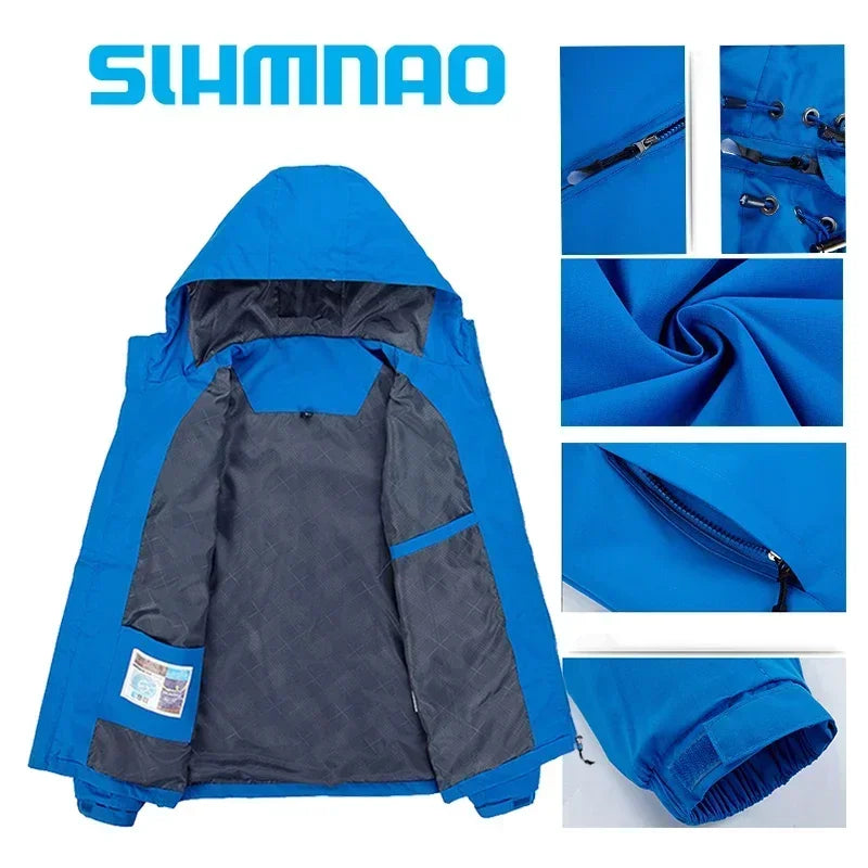 2025Waterproof Fishing Raincoat for Men, Raincoat for Cycling, Windproof Jacket, Mountaineering Clothes, Spring and Autumn Coat