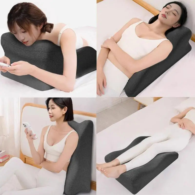 Bed Wedge Pillow for Sleeping Ergonomic Non-Slip Wedge Pillow Multifunctional Comfort Cushion for Reading Soft Ankle Supportive
