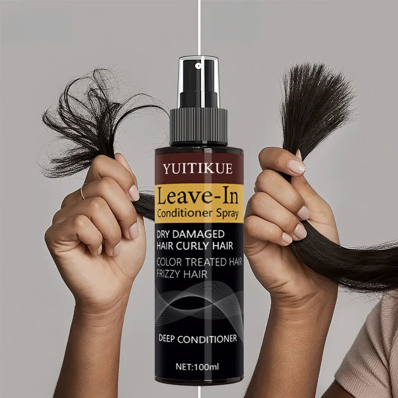 Keratin Leave-In Hair Spray - Deeply Moisturizes Curly/Dyed Hair - Controls Frizz and Enhances Shine