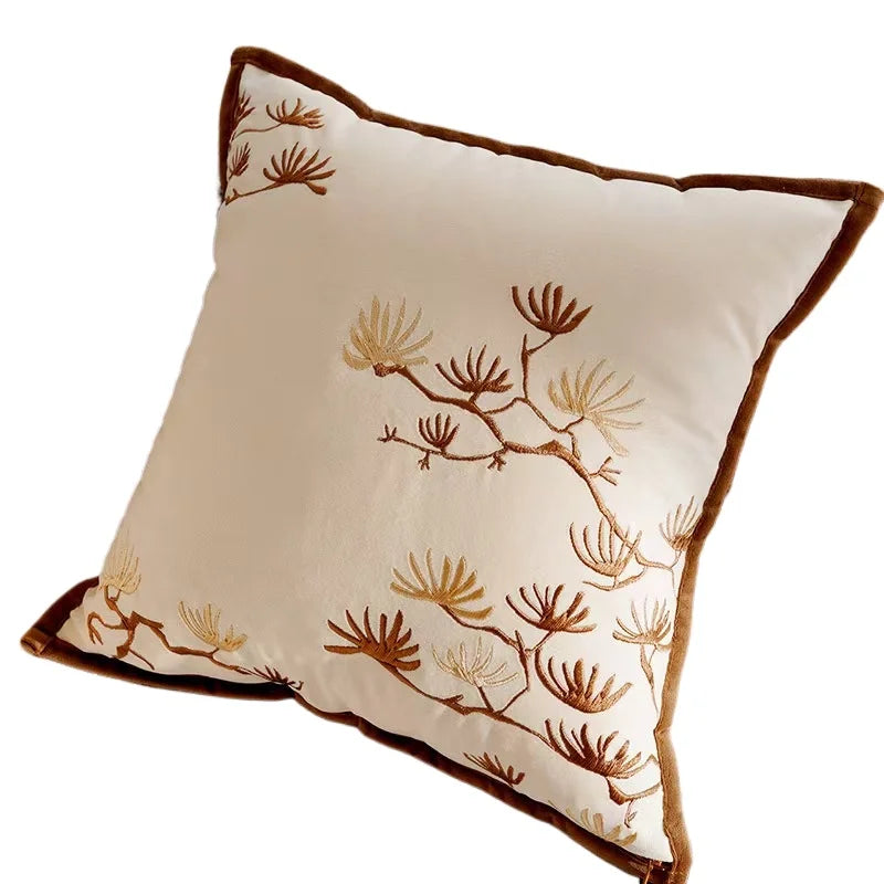 45x45CM Brown Vintage Nordic Throw Pillow Cover Cream Light luxury Sofa Cushion Waist Cover Simple Decorative Pillowcase