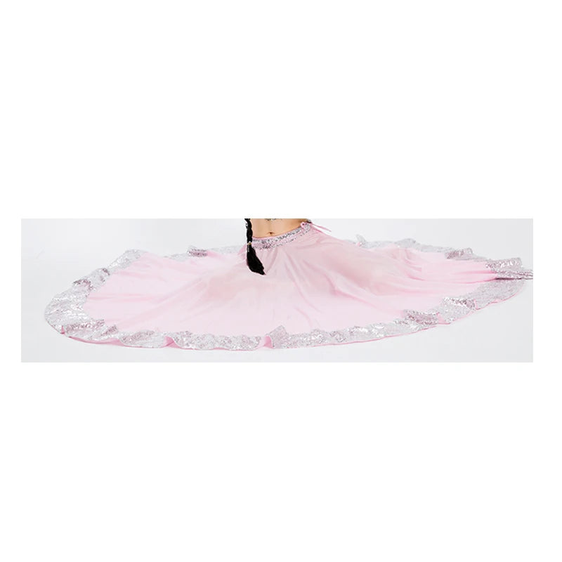 Indian Dance Skirt For Women Adult Big Swing Saree Clothes Oriental Dance Stage Performance Costumes 720 Degree Skirt DQL6990