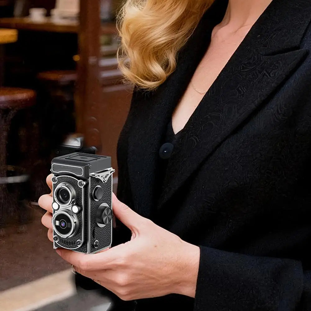 Retro Camera Twin-lens reflex digital camera Function Manual Joystick Operation Simulated retro portable mini CCD camera