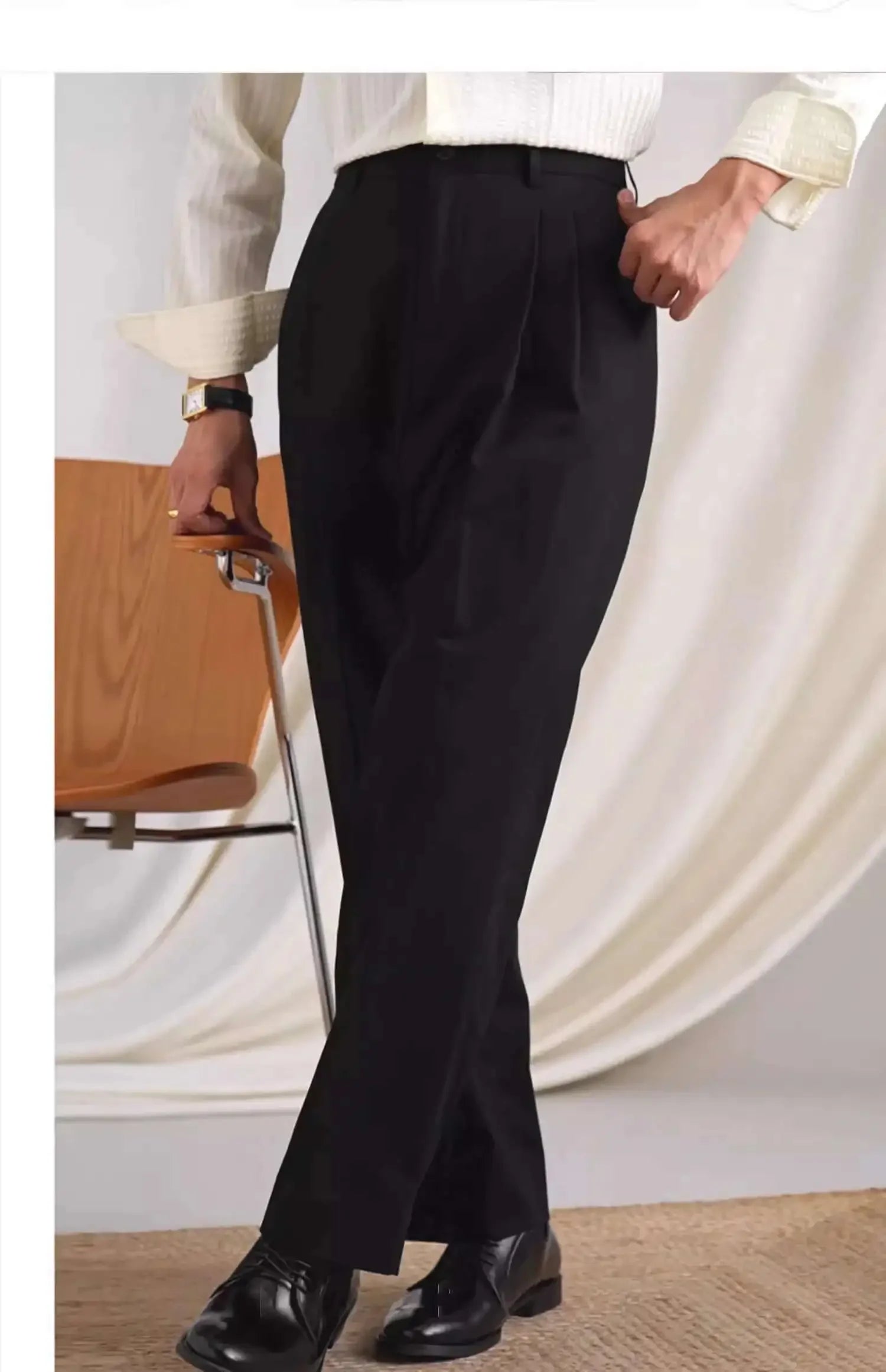 Mens Dress Pants 3 Solid Color Gentleman Cotton T Erkek Pantolon Moda Masculina Luxury Pants British NaplesMen Office Pant