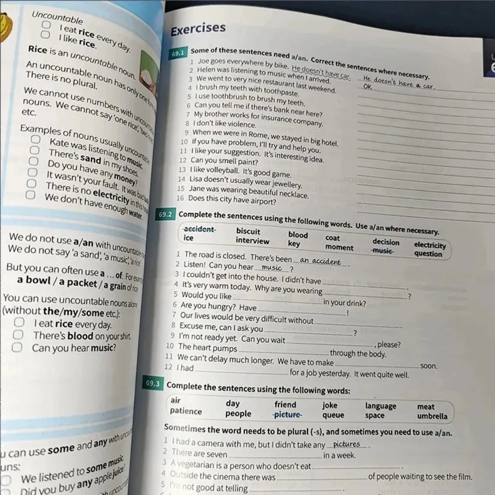 3 Books Set: Elementary English Grammar Advanced Essential English Grammar In Use English Test Preparation Exercises book  is op