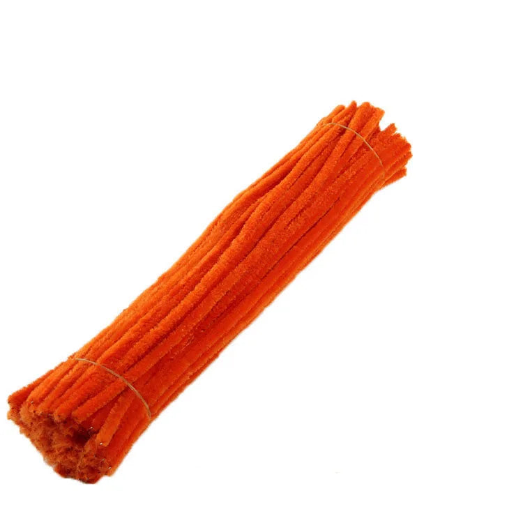 100/200/300/500/1000pcs DIY Plush Chenille Sticks Stem Pipe Cleaner HandCraft part for Spring Xmas Halloween Newyear Easter